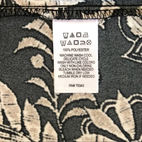 NY Artisan sleeveless dress floral paisley black white size 8 - Picture 10 of 10